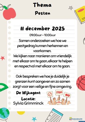 Ouderinloop donderdag 11 december